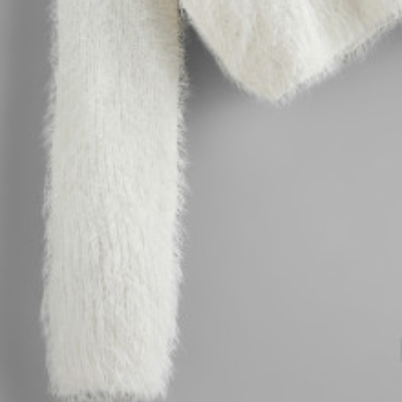 The Perfect Fuzzy Sweater in Snow - Picture 4 of 4